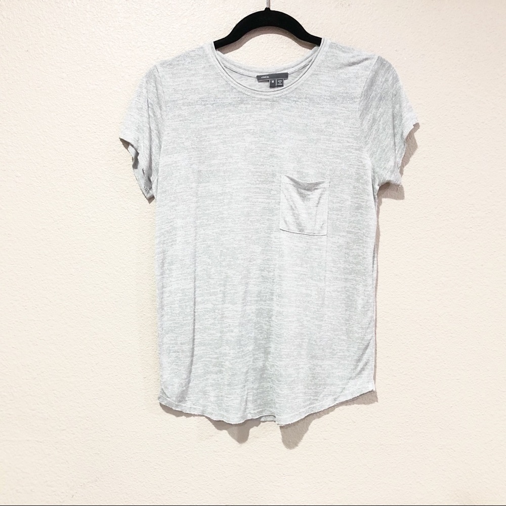 Vince Crewneck Pocket Knit Short Sleeve T-Shirt